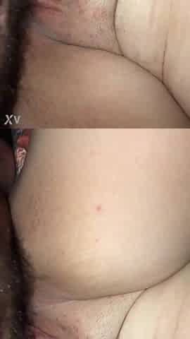 Golden-haired Wife taking large white jock