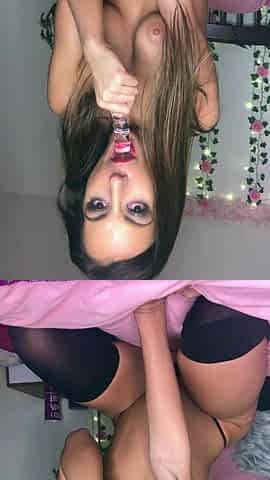 Brunette Milf In Red Stockings Webcam Toying