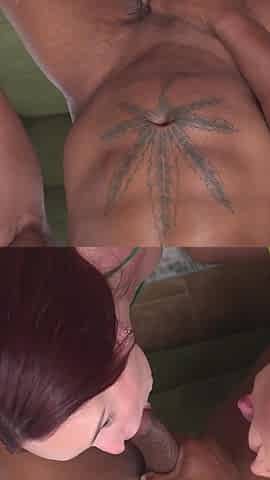 Wild Interracial BBC Threesome