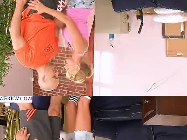 Sexy blonde neighbor Brooke Belle needs help with her wet tight box