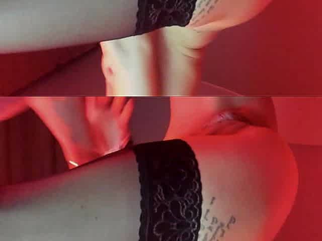Hot Red Neon Oiled Girl