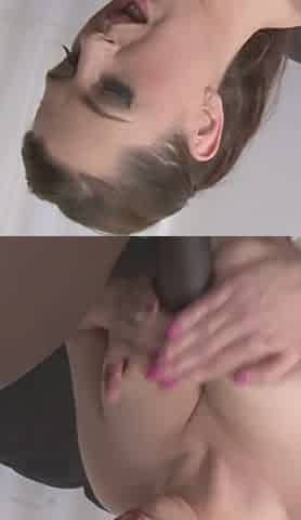 Pushing his big cock deep inside this milf pussy
