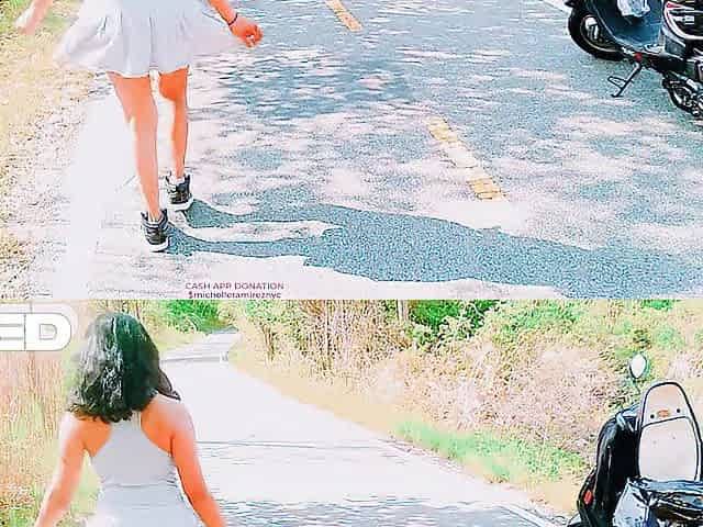 SOLO FEMALE BIKER FEMALE COSPLAY PETTICOAT GIVES FELLATIO ON BIKE TRAIL RANDOM