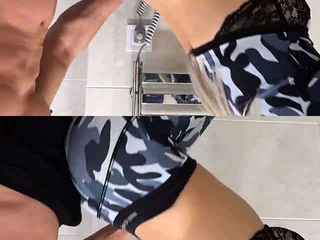 Oiled-up Teen in Yoga Pants Grinds for Anal Creampie