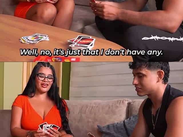 Busty Latina With Glasses Turns Board Game Into Hard Fuck And Blowjob