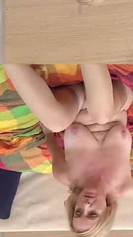 Muscle man and blonde milf love in the bedroom