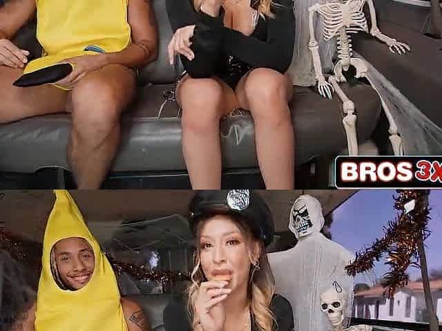 Halloween Hustle: Ass Shorts Drop for Money and BBC Screw
