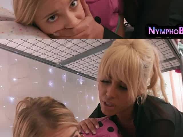 Lez busty big tits MILF enjoys tribbing with small tits teen 18+