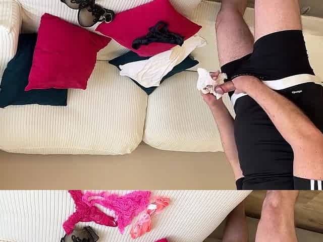 Perverted Stepson Sniffs Stepmoms Panties And Fucks Her - Russian Amateur With Conversations