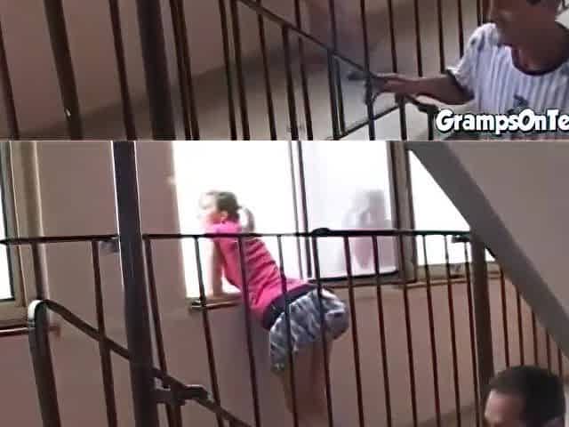 Bimbo Fucks Grandpas Penis After Sucking Off