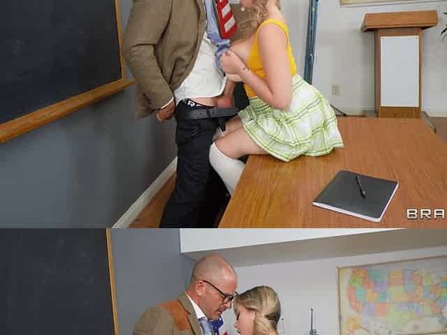 Chloe Surreal is sucking teacher Scott Nails' cock