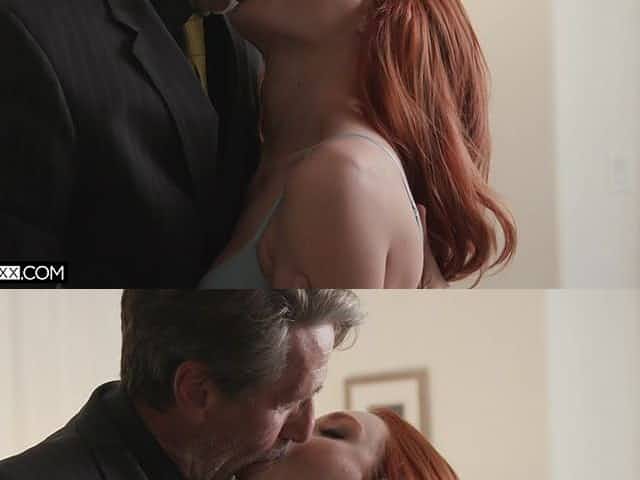 Cuckold has to see with own eyes the way redhead Lacy Lennon rides cock