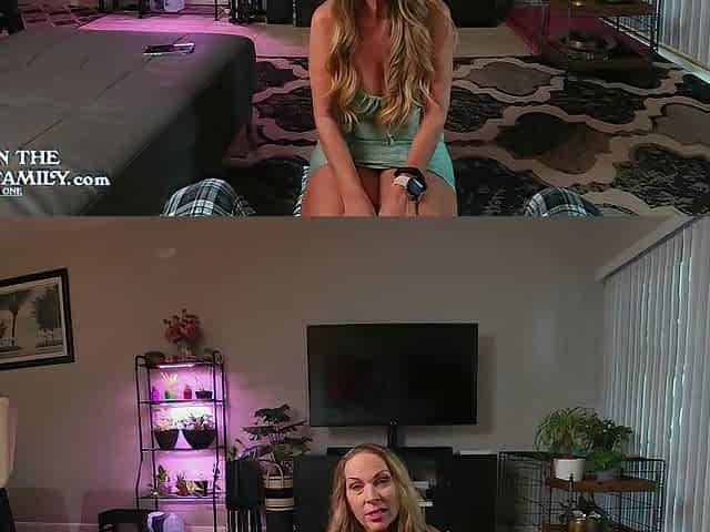 Step Mama Rides Large Wang And Shows That Large Booty Bounce ~ Kymber Leigh