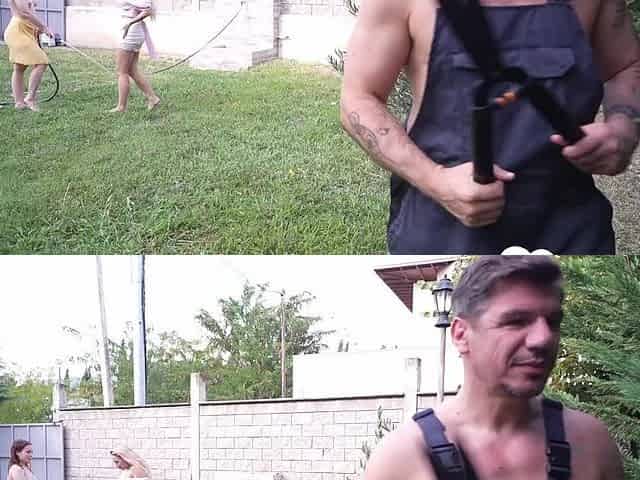 Sharing the gardener's cock with my friend