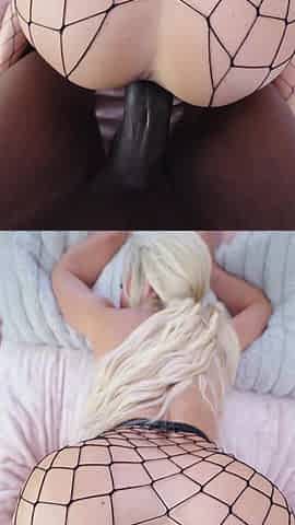 Bent Over in My Fishnets and Getting Split Open by BBC