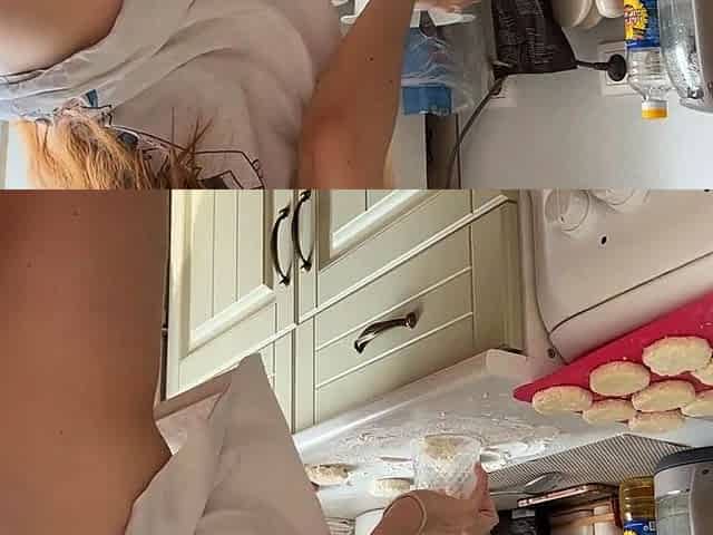 Redhead Teen's Big Ass and Tits Handled Roughly in the Kitch