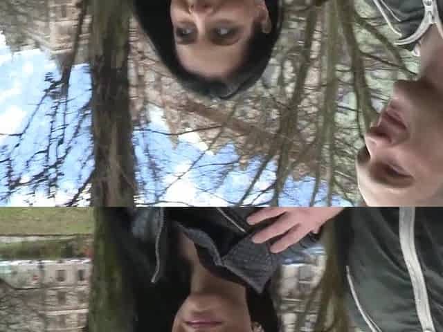 Darksome Haired Sweetheart in Red Lace Enjoys a Large Ebony Monster Dong as Her Chap Licks Her Cunt