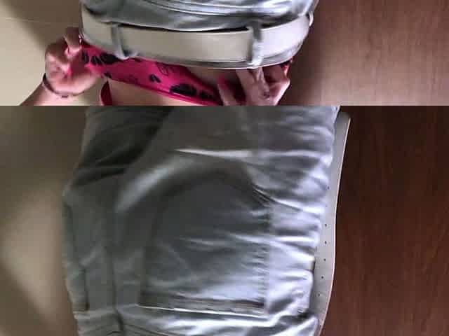 Amateur striptease and Solo masturbation