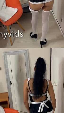The new maid is interviewed by the husband
