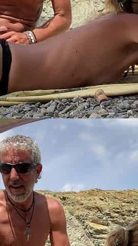 Masturbation and Blowjob on The Beach