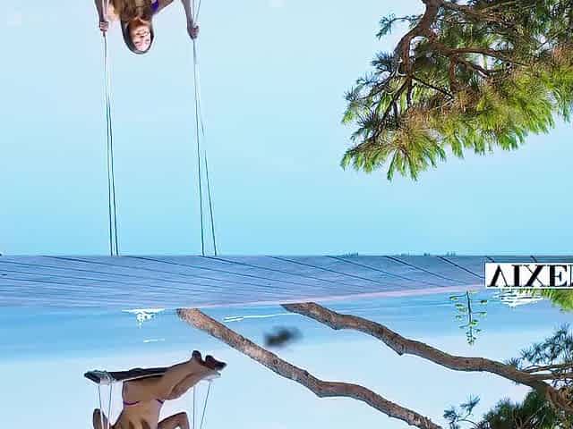 Organic Sex Swing On The Beach With Talia Mint