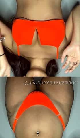 Busty curly brunette with big boobs fucks on couch