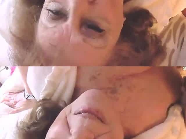 Horny Granny With Lovely Boobs Rides Young Cock