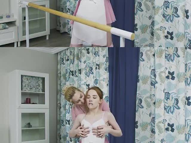 Seductive ballet teacher is making love with her lesbian student, instead of having a class