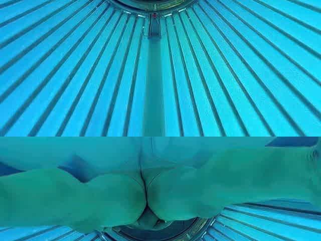 Masturbating in a PF tanning booth (no sound)