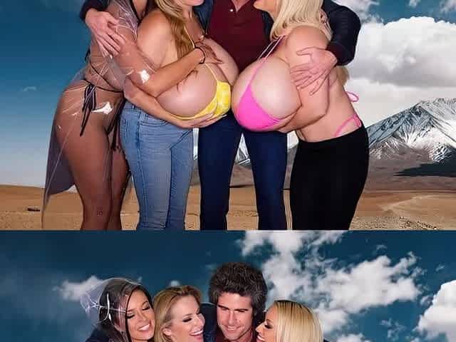 WENDY FIORE CHELSEA CHARMS BESHINE david hasselhoff. love story? with 3 Busty Women in Black Thong Bikinis