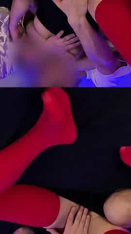 Tiabeanie Petite in Red Stockings Got Cumshot on Her Tight Dress and Ass (full Version)