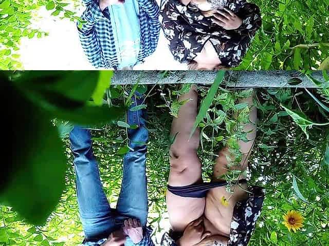Joint masturbation in the woods and cum on hawt milfs hips