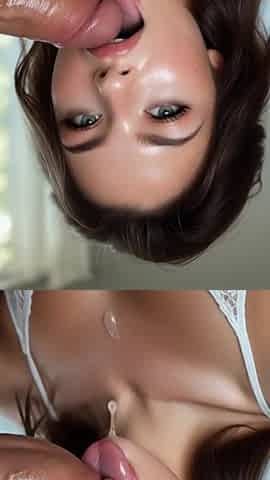 Compilation of the most excellent blowjobs from cute faces overspread in jizz