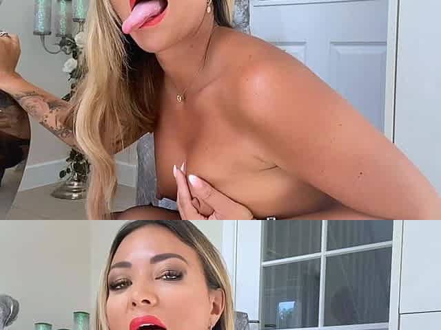 Hot busty amateur blonde babe jerking dick 1