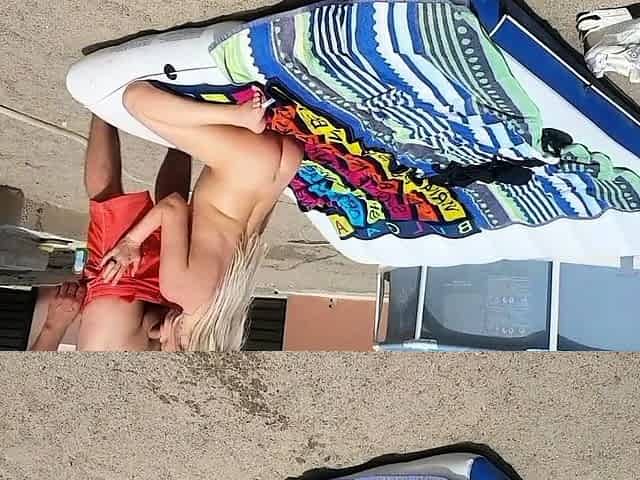 Risky Outdoor Fuck With My Blonde Mature Stepmom