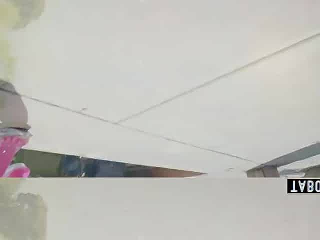 Small golden-haired teen floozy gets totally destroyed by Vince Karter