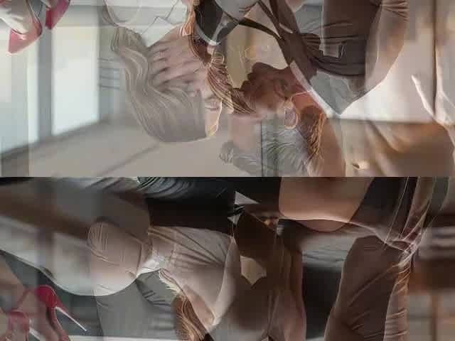My excited secretary enticed me in the office and we ended up banging hard on the desk (AI-generated clip)