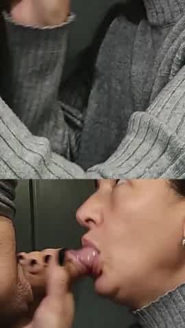 Mature MILF Wife Blowjob with Cum in Mouth