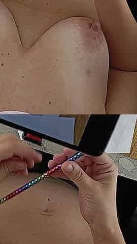 Sexy Brunette Doing Naked Chores Around the House.