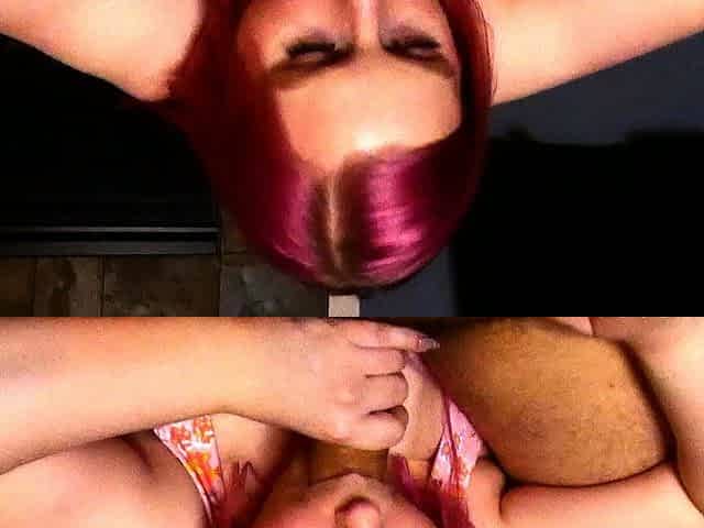 POV blowjob footjob handjob with Karla Kush eating cum