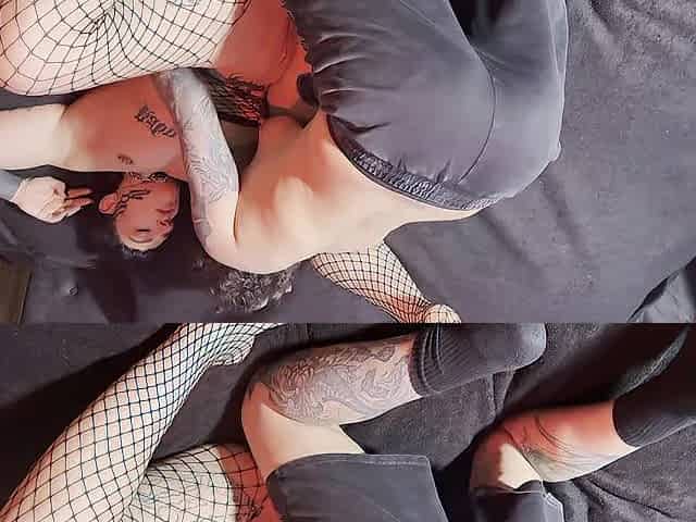 Kourtney's wild cunt hungry for coarse blowjob