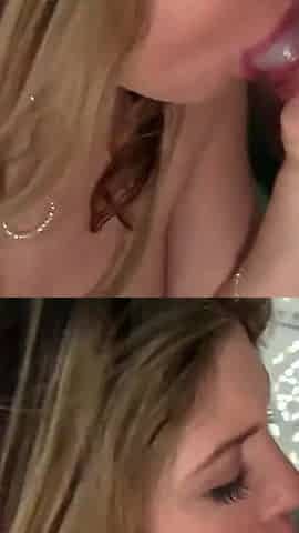 Pretty girls takes one huge cock and fucks it hard