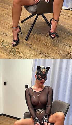 Hawt Catwoman striptease Suprise Heeling of Stress Transparent garments