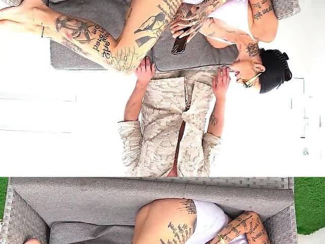 Large Weenie Bangs Beautiful Tattooed Model Hard!