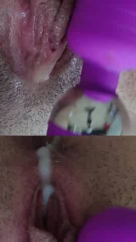 Incredible Throbbing Orgasm of Swollen Creamy Close-up