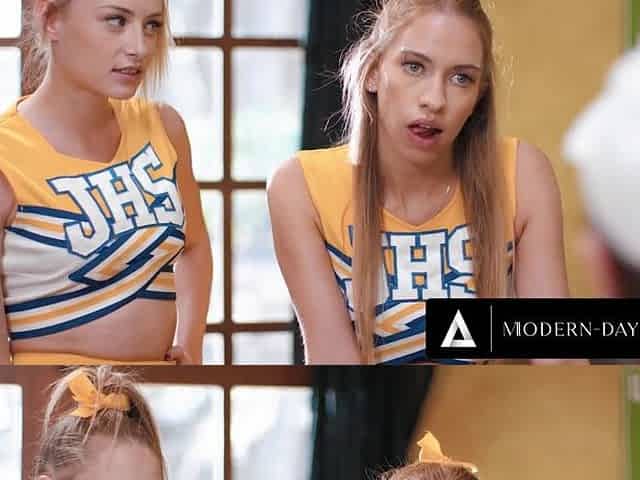 MODERN-DAY SINS - Teen Cheerleaders Kyler Quinn & Khloe Kapri CUM EXCHANGE Their Tutor's LARGE LOAD!