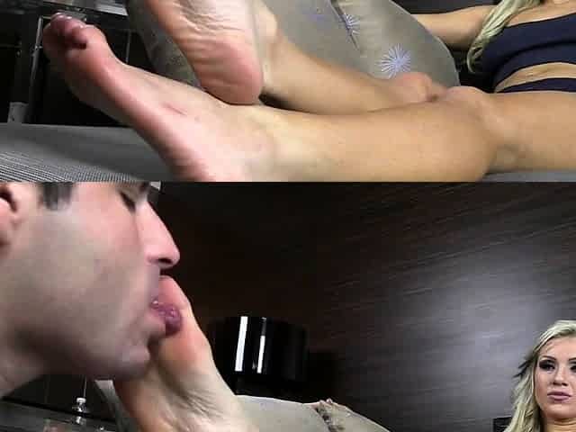 MMF blonde foot fetish