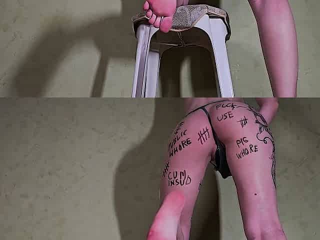 the floozy fondles herself with a sex-toy so that her legs shake solo / squirt