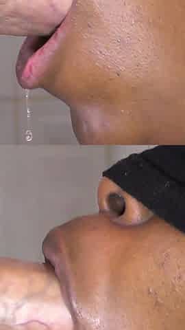 Ebony Slut Sucks Bwc and Swallows Cum