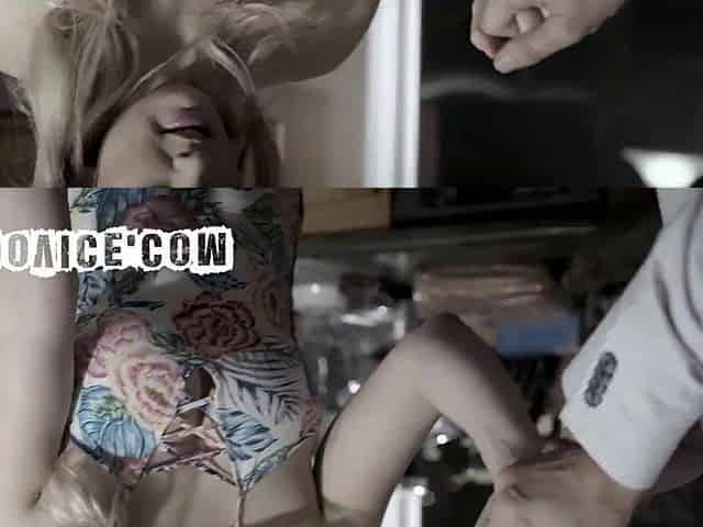 Pervy Step-Uncle Bangs Step-Niece's Hirsute Twat in The Kitchen